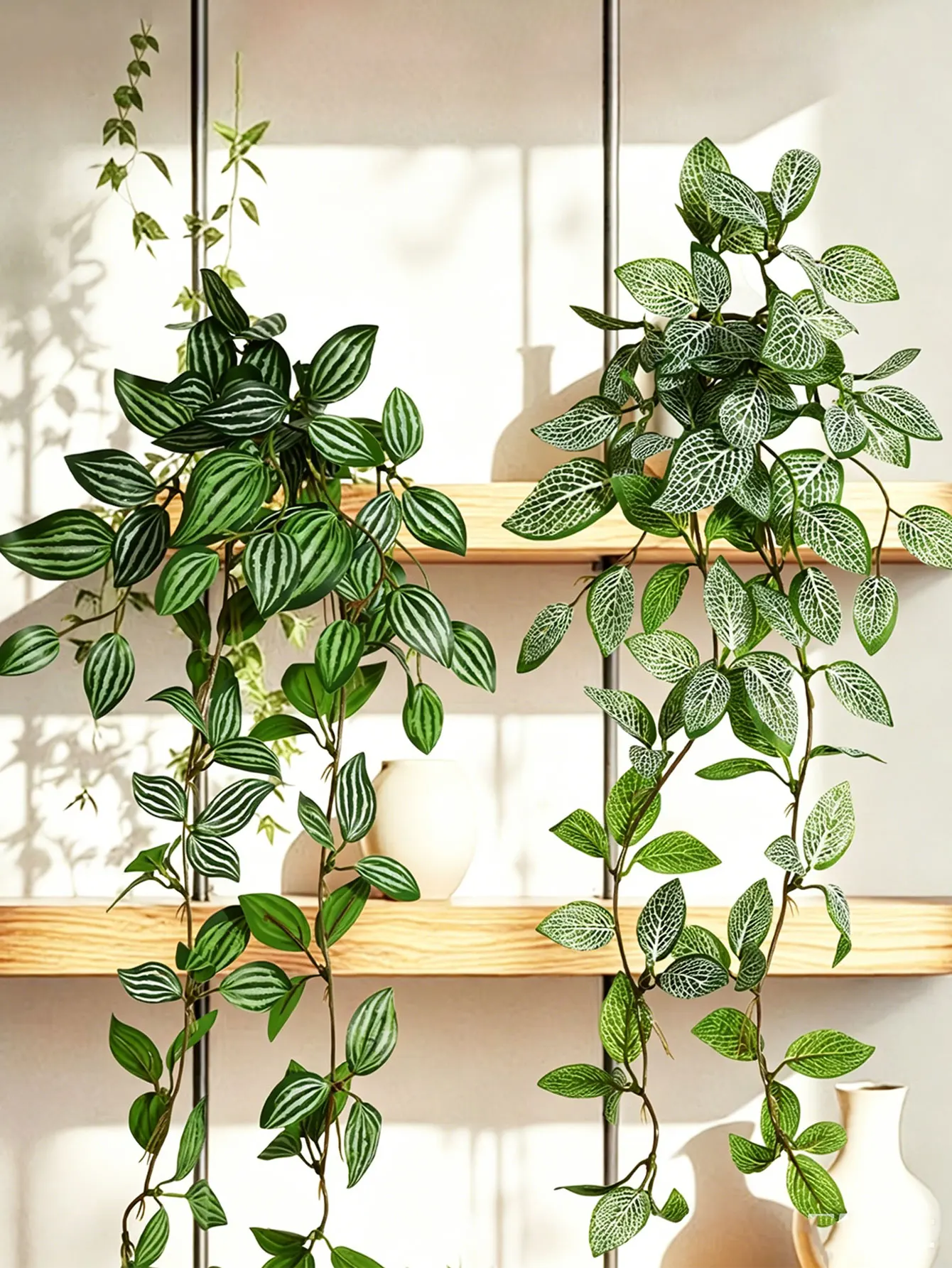 Artificial Hanging Plants - 1개 인조 크랩애플 잎 식물, 웨딩,