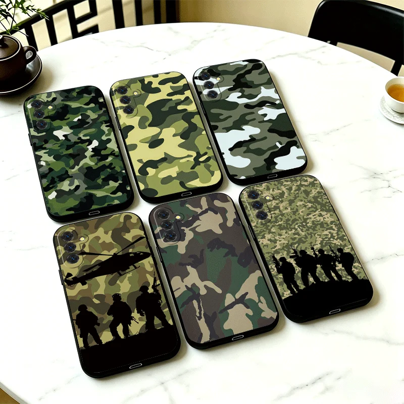 Camouflage Military Pattern Phone Case Cover for Samsung A13 A14 A15 A16 A17 A53 A54 A55 A56 A57 A33 A34 A35 A36 A37 A23 A24 A25