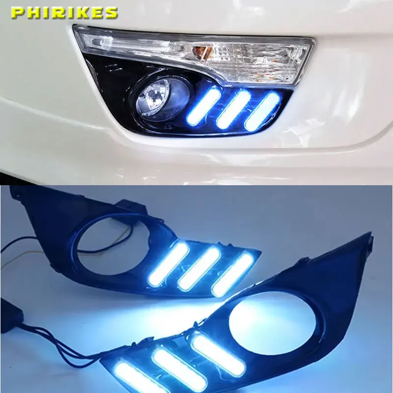 

2Pcs Car LED Daytime Running Lights for Nissan Altima Teana 2013 2014 2015 DRL Front Bumper Driving Turn Signal Light Daylgiht