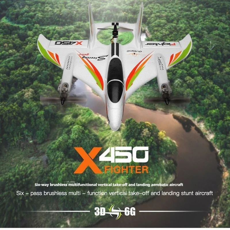 Wltoys Xks X450 Rc Airplane  2.4g Remote Contorl 3d 6g 6ch Fixed Wing Led Vertical Takeoff Rc Suitable For Beginners Glider Toy