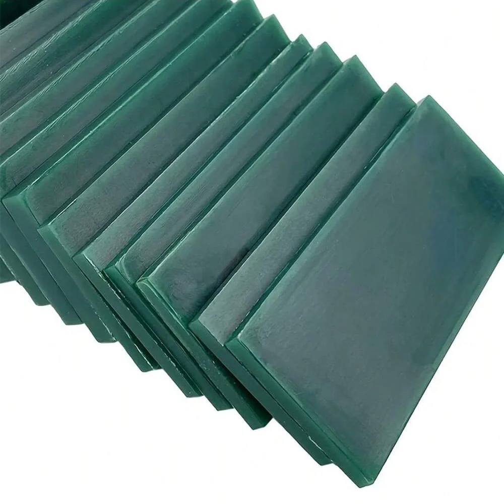 Blocco di cera per intaglio di gioielli, verde scuro, duro, 1 chilo, cera per colata affettata