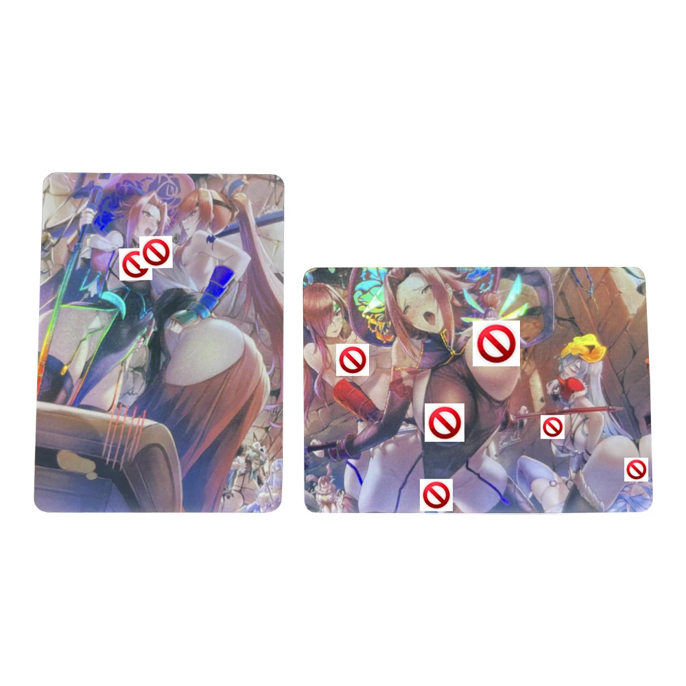 

2Pcs/set Anime Girls ACG Nude Flash Card kawaii Fairy Tail Classic Anime Game Collection Cards Gift Toys