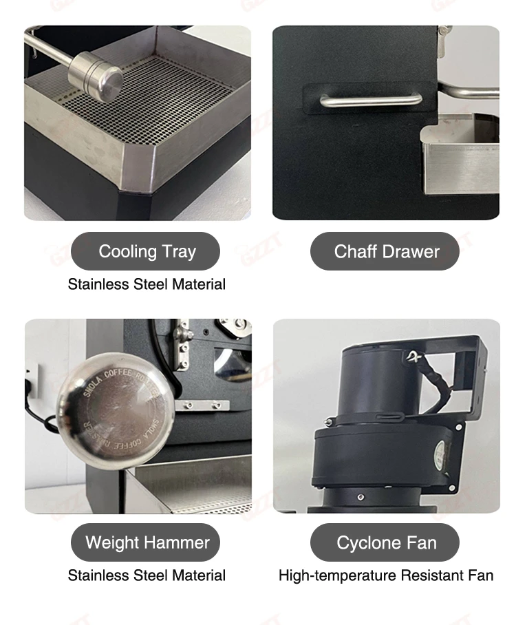Coffee Shops Commercial Industry Coffee Bean Roasting Machine 1kg Cocoa Toaster 1000g Industrial Espresso Roasting Machine