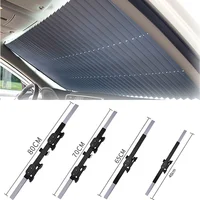 Parasol retráctil para parabrisas de coche, cortina para ventana delantera y trasera, bloqueador solar plegable Universal, aislamiento térmico, Protector Anti-UV