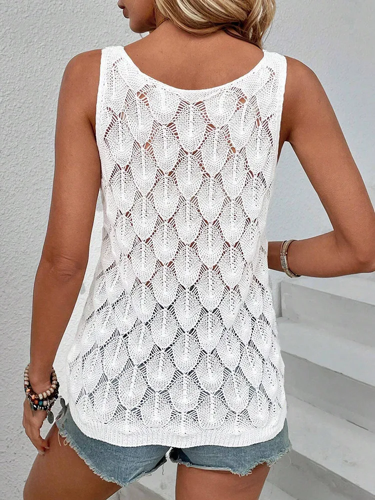 سترة نسائية محبوكة مجوفة على شكل ريشة، سترة علوية أنيقة للتنقل