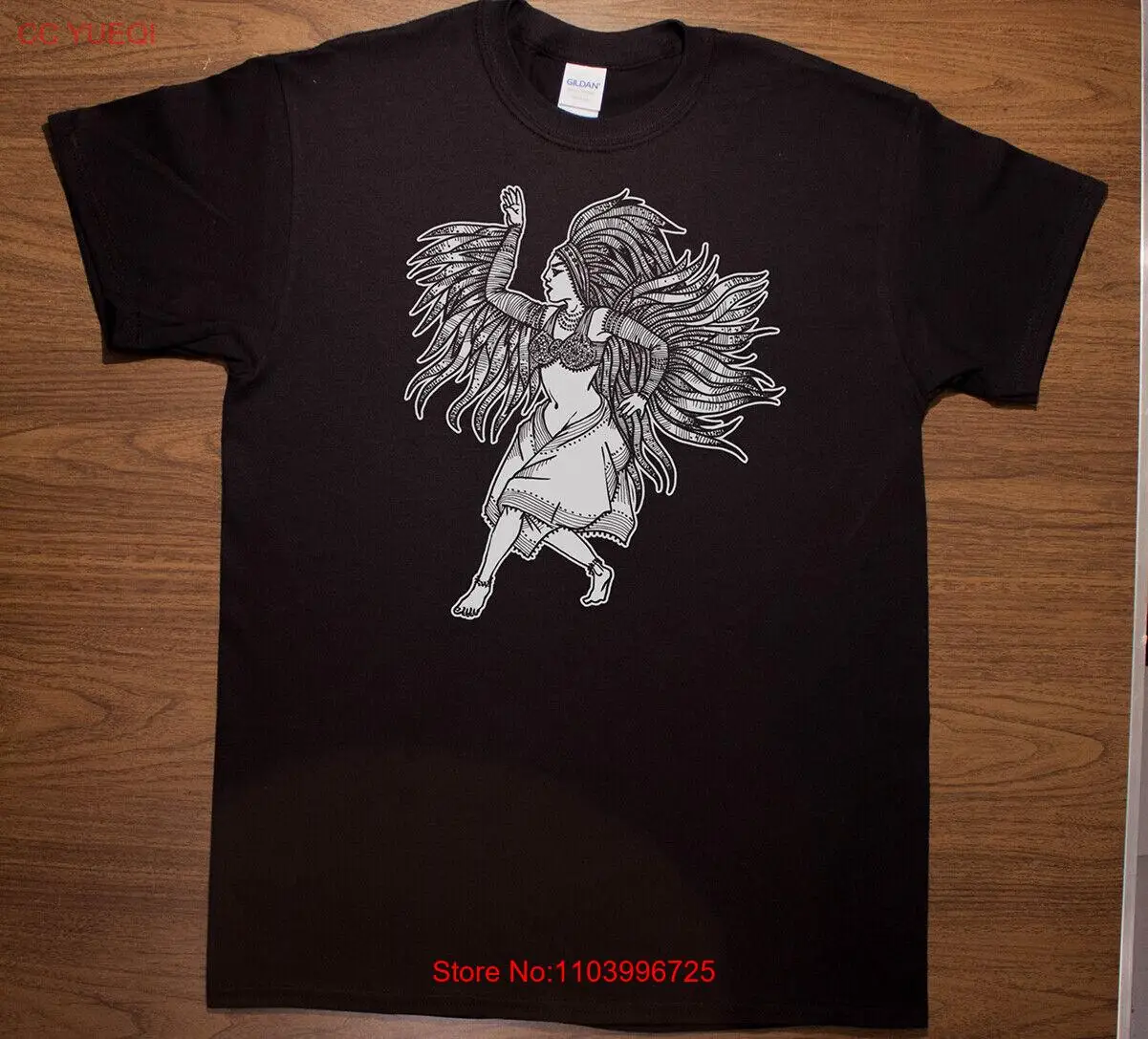 Bird Woman Gothic Dark Art Punk T-Shirt by Mike Vivisector