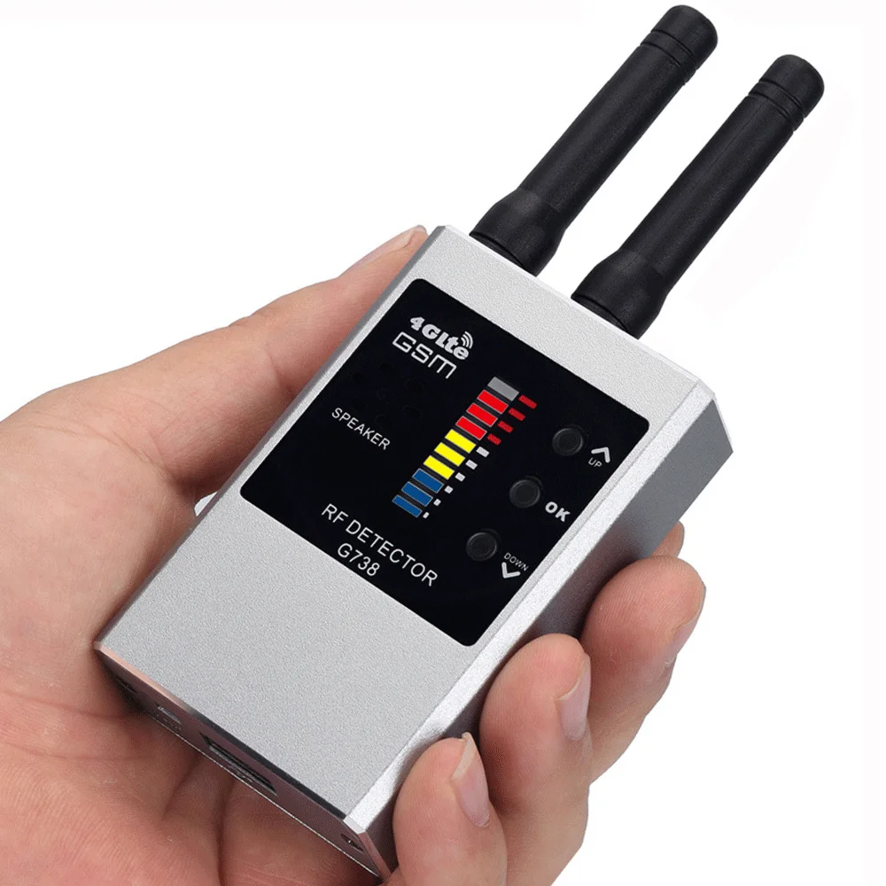 Anti Spy Wireless RF Signal Detector Bug GSM GPS Tracker Hidden Camera Eavesdropping Devices Military Professional Version G738W