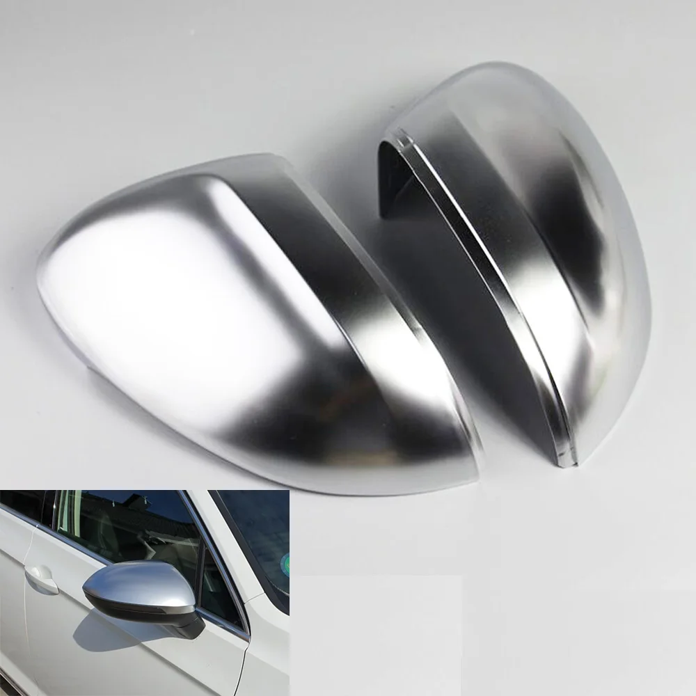 Car Mirror Cover For VW Passat B8 CC Arteon R line Matte Chrome Silver Rearview Mirror Cover Protection Cap Car Styling