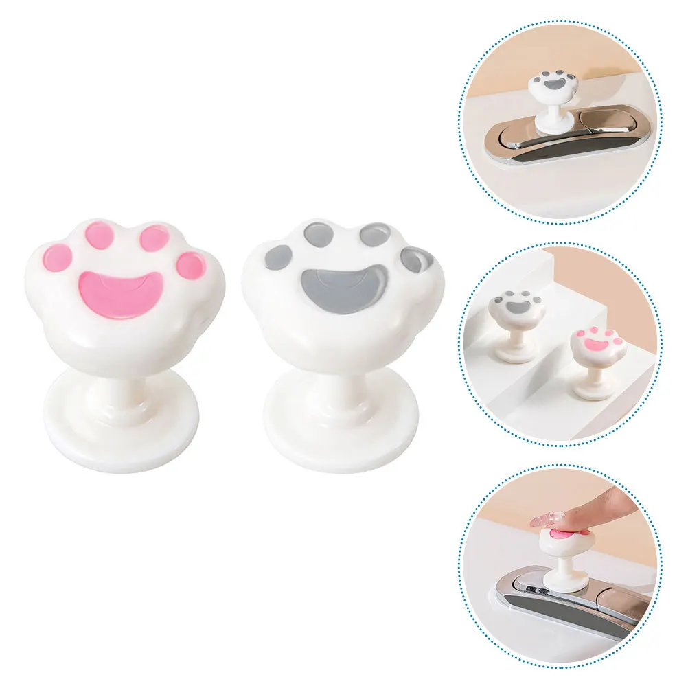 

Toilet Water Tank Push Abs Plastic Bathroom Toilet Flush Button Replacement, Cat Claw Shaped Tank Button For Home Restroom