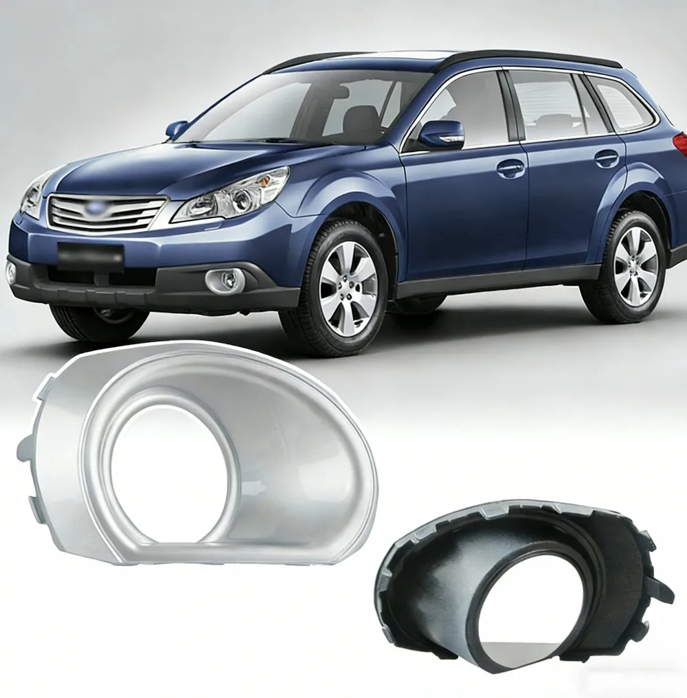 2PCS Black Front Left & Right Bumper Fog Light Lamp Cover Grille Kit for Subaru Outback  2010-2012 Car Replacement Accessory