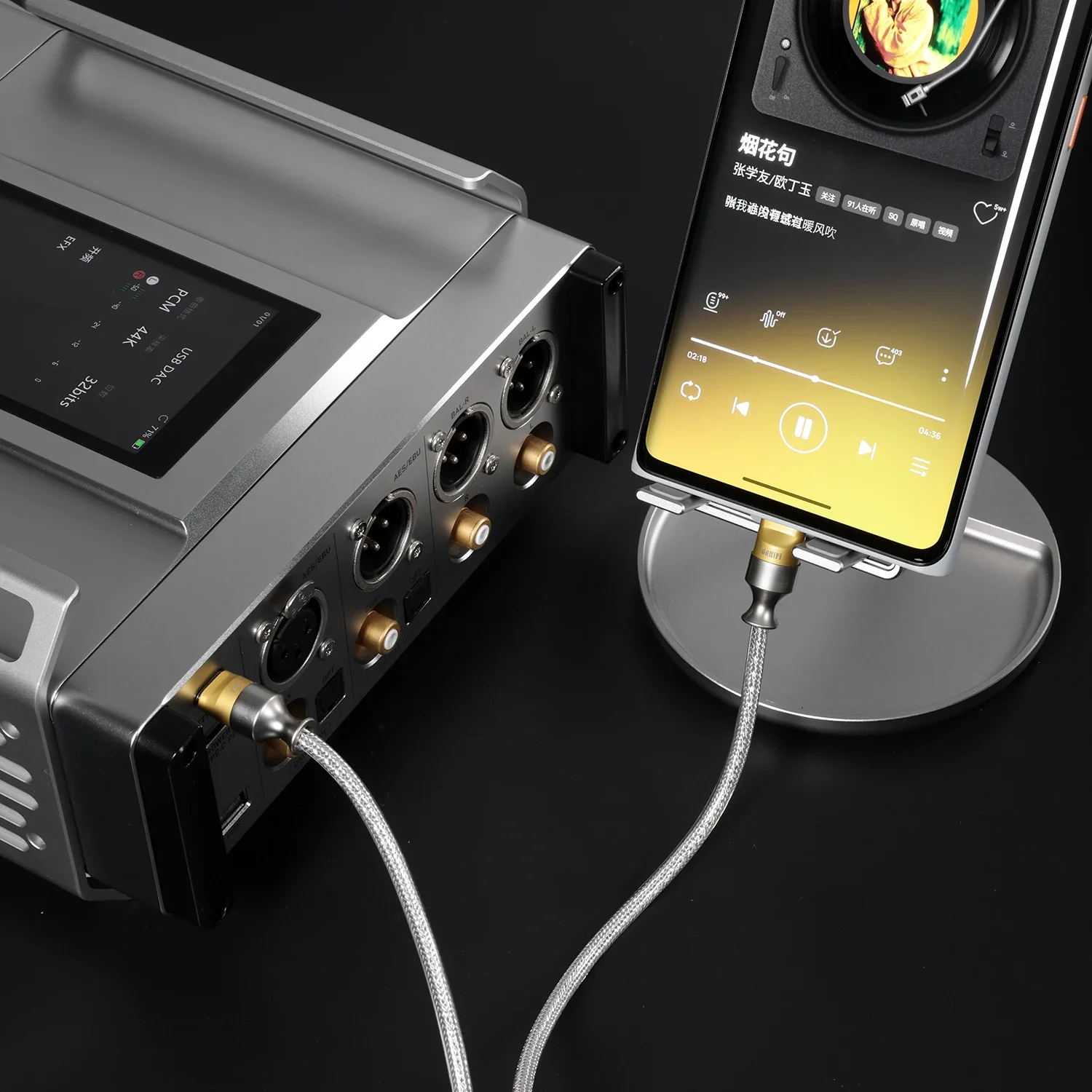 كابل بيانات فك تشفير DD ddHiFi TC05 M2 USB-C 2.0 إلى USB-C OTG، يمكن استخدام الاستخدام العكسي للشحن في حالات الطوارئ، 9/50/100 سم