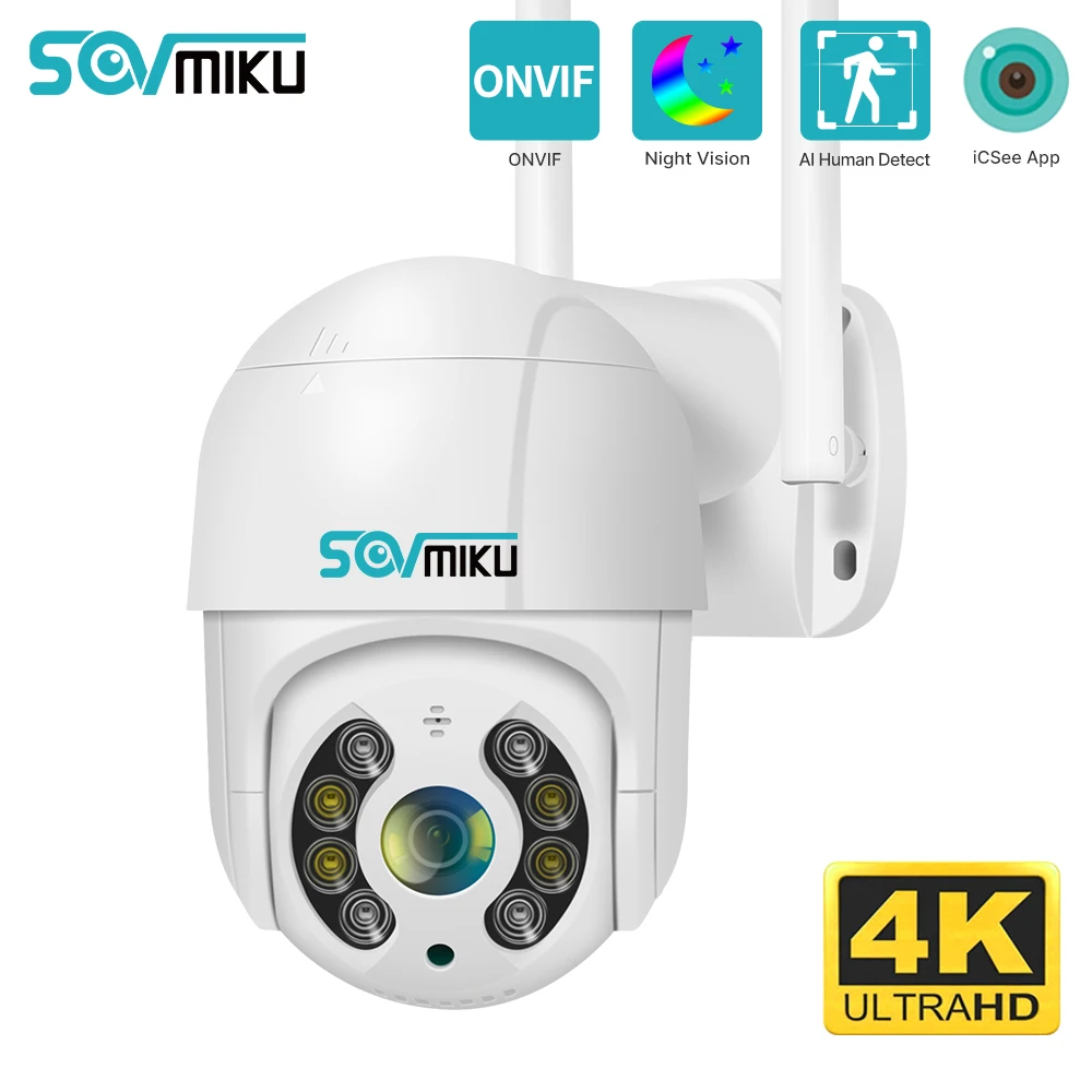 4K 8MP Wifi Smart PTZ Camera 5x Digital Zoom WiFi Surveillance Camera Human Detection ONVIF CCTV  IP Camera Security Protect