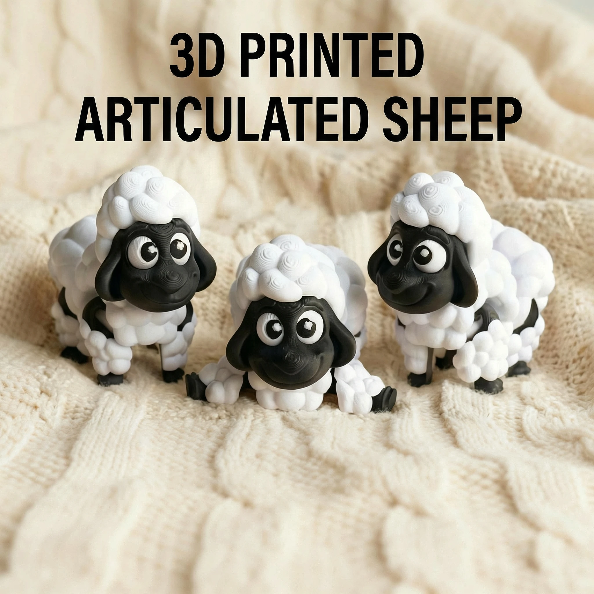 1/2/4 Pieces - 3D Printed Articulated Black-Headed Mianyang Small Figurine, Animal Model Stress-Relief Toy with Movable Joints, Indoor and Outdoor Desktop Decoration, Wedding, Birthday, Eid Gifts, Party Favor Fillers