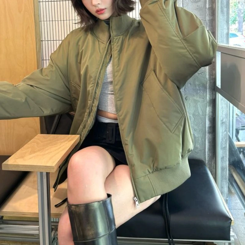 

2025 New High Street Retro Autumn and Winter Cotton Jacket, Baseball Coat, Cotton Jacket for Women