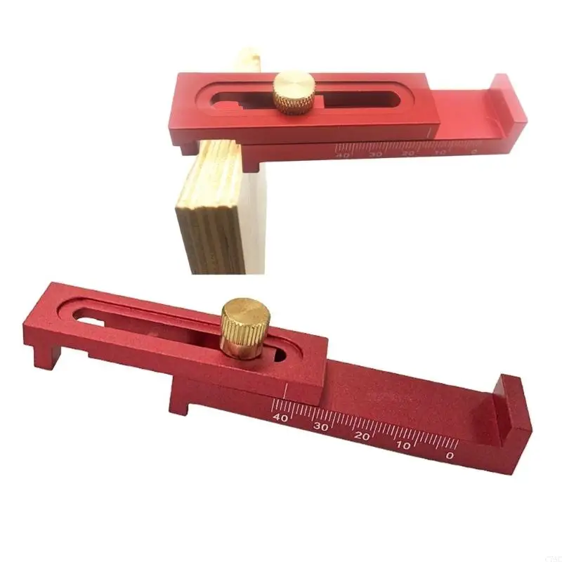 Table Sawing Gaps Gauge Woodworking Mortise Tool Movable Measuring Block Line Ruler Depth Measuring Ruler Tool