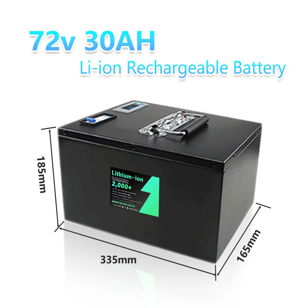 72v 30AH Li-ion With 84V Charger Lithium Polymer Battery Pack Built in BMS Perfect For UVAs AGVs Motorcycle Scooter