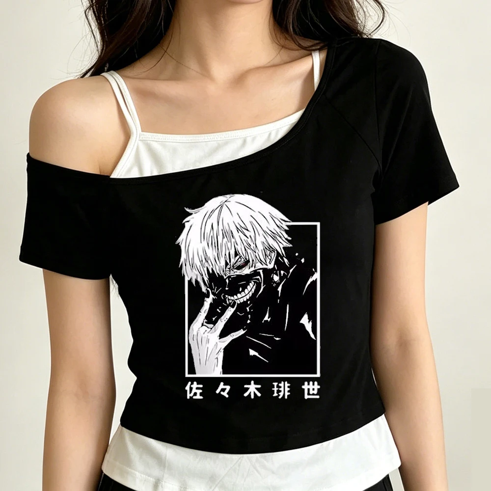 Tokyo Ghoul 크롭탑 여성용 한국 패션 일본 일 - Vintage Fashion In Tokyo 리뷰 및 가격