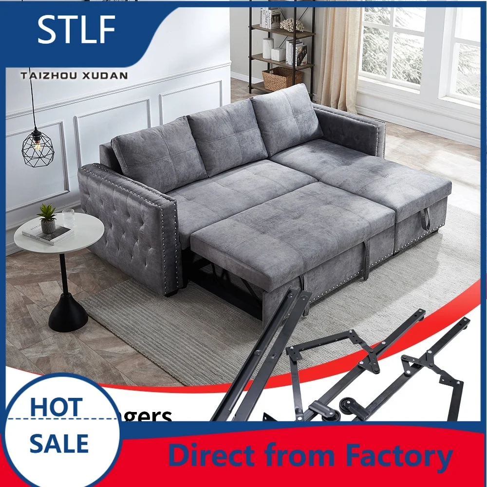 stlf  Stainless Steel Drawer Hinge Mechanism Adjustable Furniture Sofa Bed Trolley with Wheel for Living Room