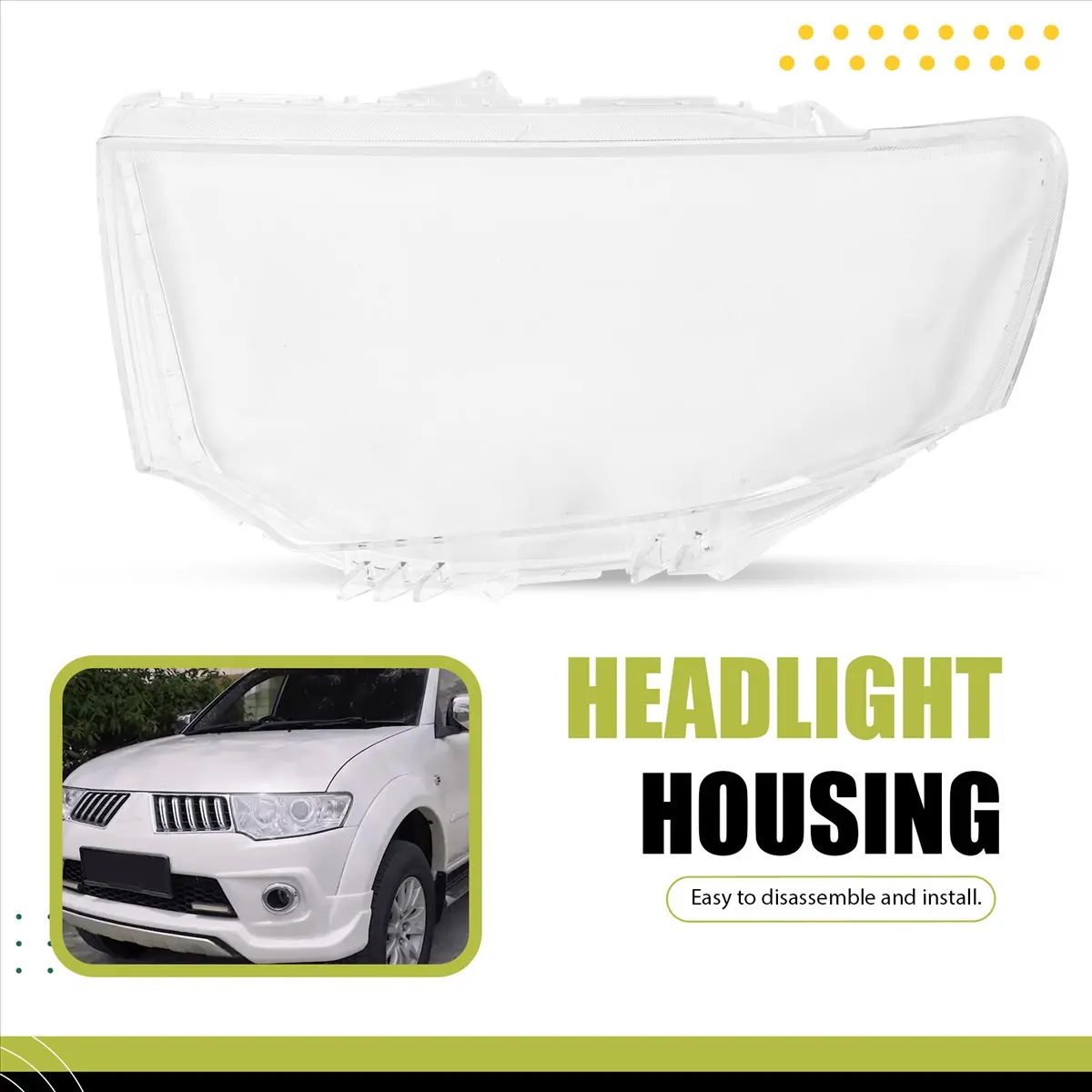 

For Mitsubishi Pajero Sport 2013-2015 Left Headlight Shell Main in Car Light