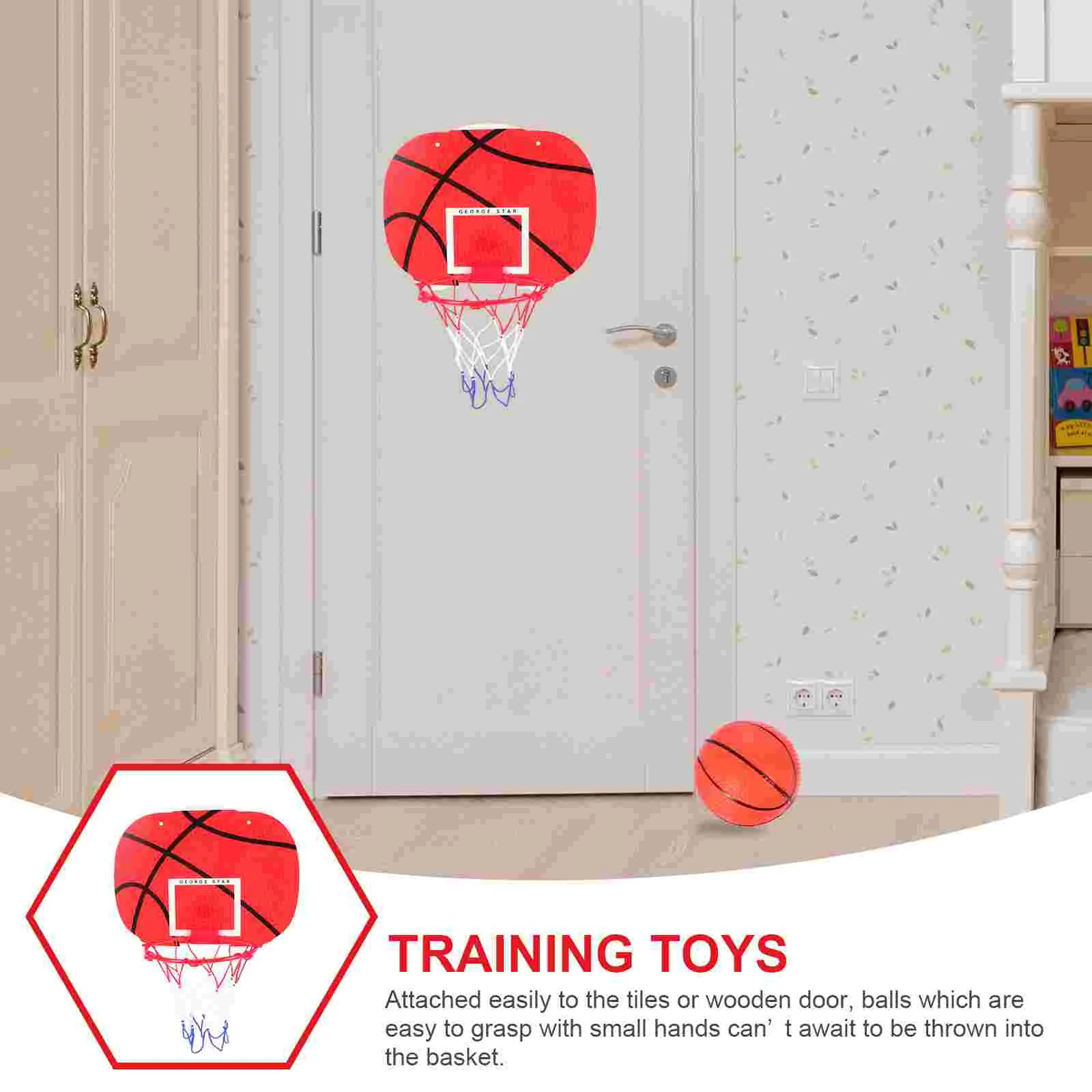 Wall Mounted Basketball Hoop Distraction Toy for Kids Training Toys Take Bath Air Pump Game Abs Creative Hanging