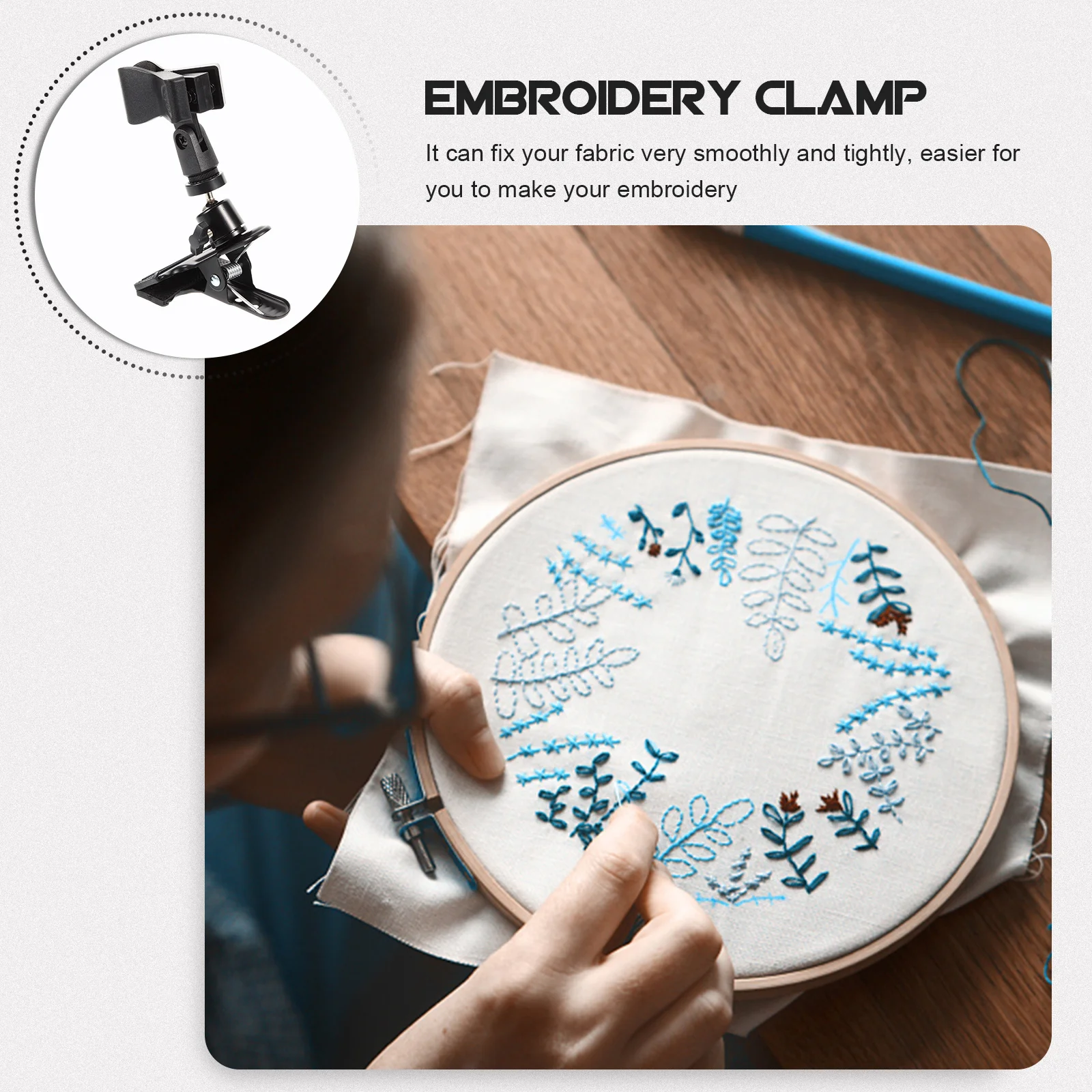 

2Pcs Cross Stitch Clamp Plastic Embroidery Frame Tool for Cross Stitch Accessories Sewing DIY Embroidery Clips Stand