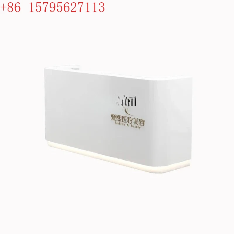 

02 Simple Modern Bar Counter Light Luxury Company Reception Desk Medical Beauty Salon Counter Cashier