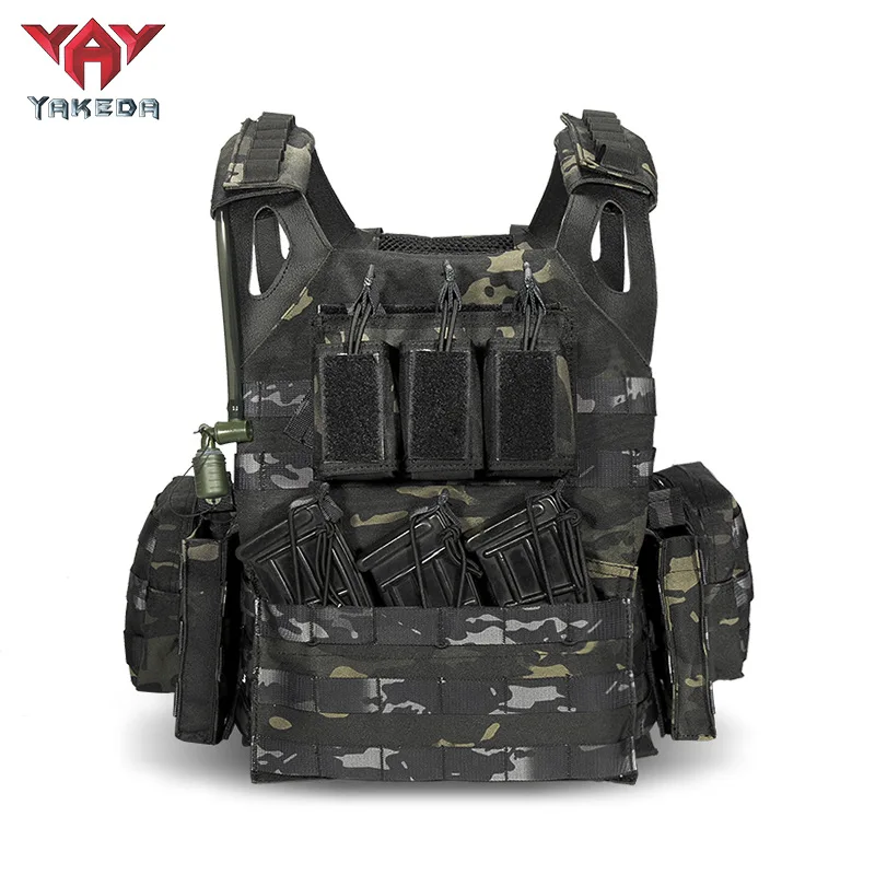 YAKEDA Tactical Training Vest Outdoor CS Combat Vest Vest Wild Survival Adventure Multifunctional vest Camping Equipment