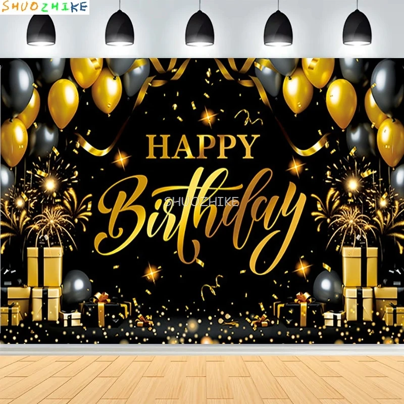 3d-preto-ouro-glitter-celebracao-feliz-aniversario-fundo-balao-festa-decoracao-presentes-menino-menina-adulto-fotografia-cenarios-zz-02