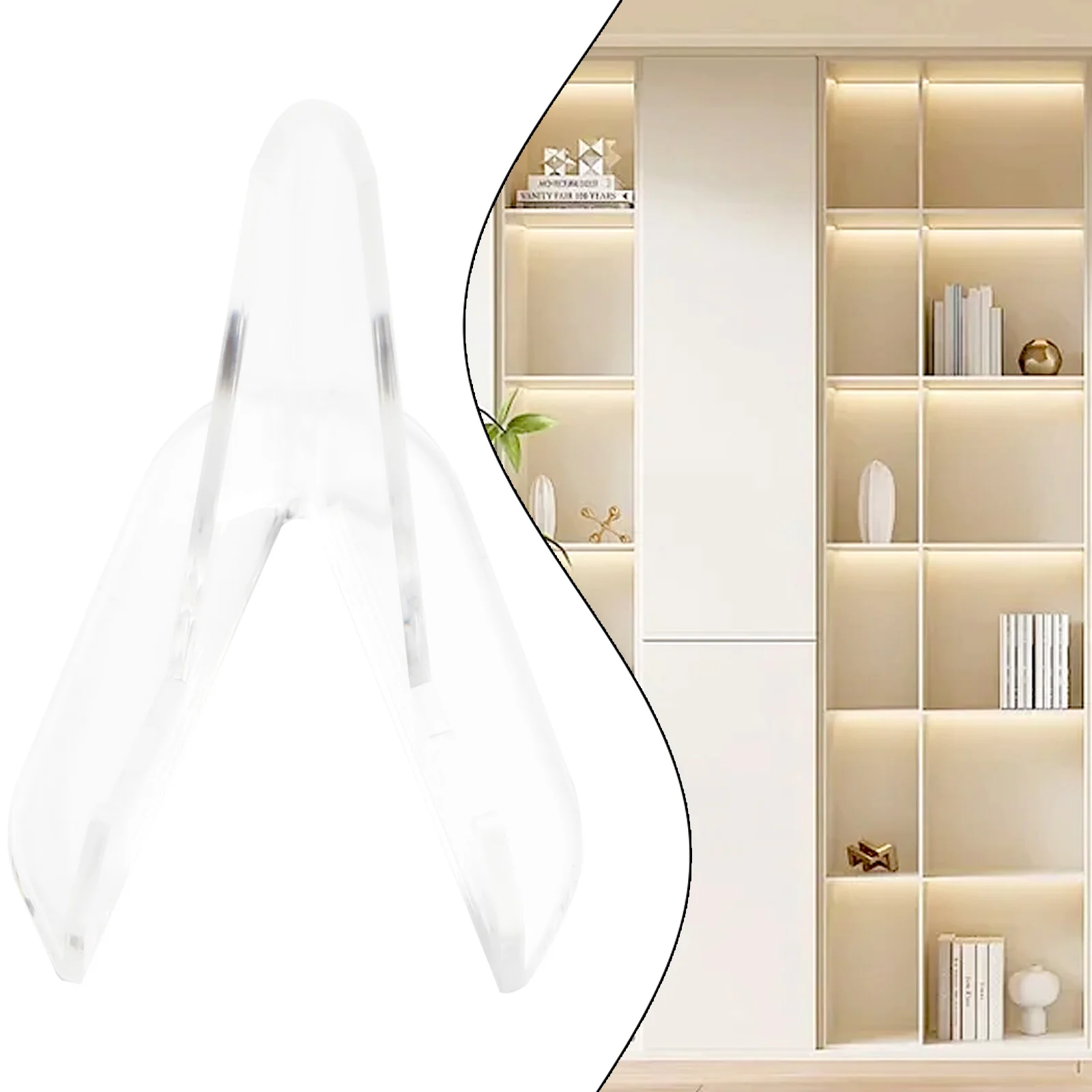 5pcs Clear Acrylic Coin Display Stand Bracket Curtain Storage Rack Shower Rod Clip Hook Hook Coin Capsule Display Standand