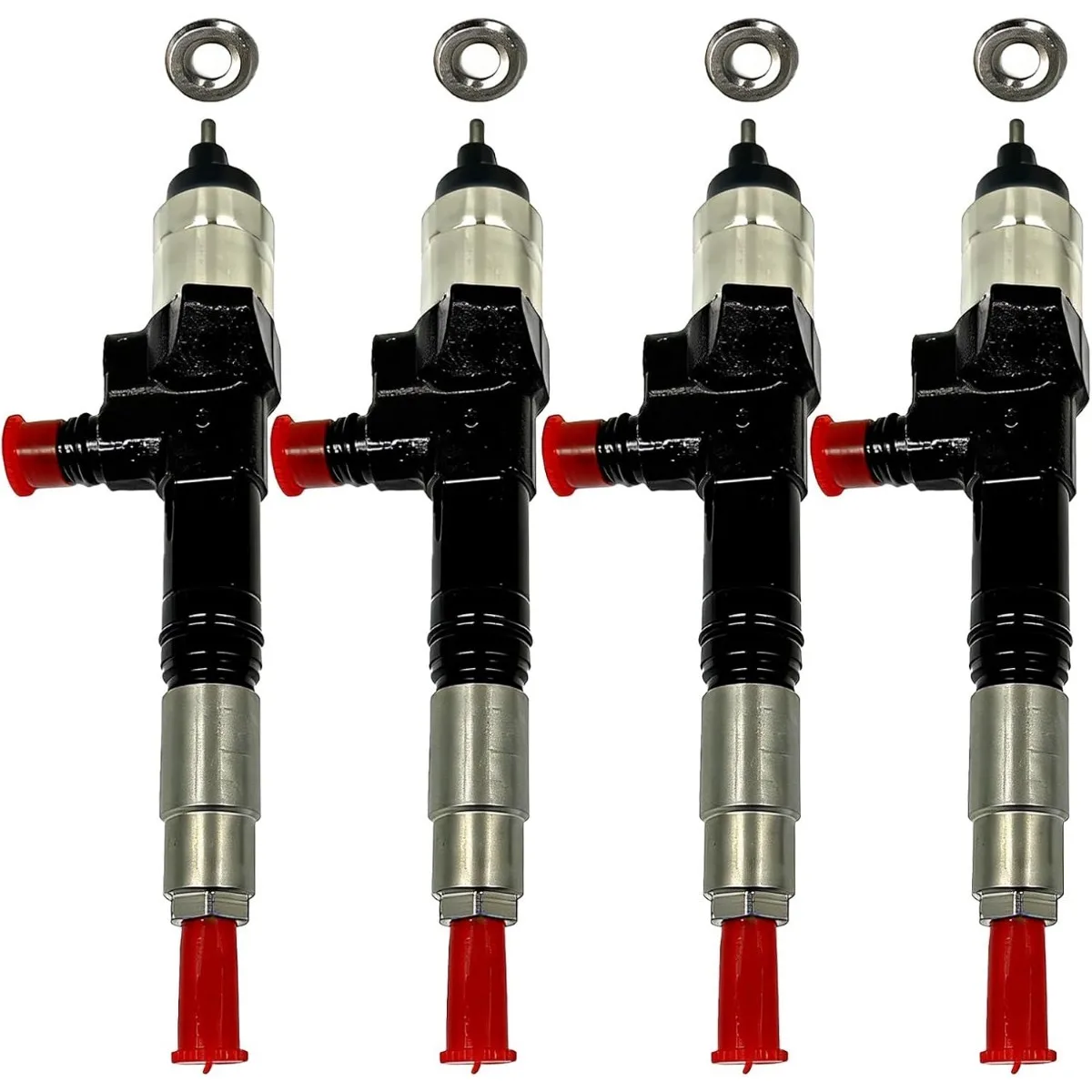 

4-pcs Fuel Injectors 095000-9690 0950009690 7485369 389-5232 For Kubota V3800 V3800T 3.8L for CAT C3.8 for Bobcat