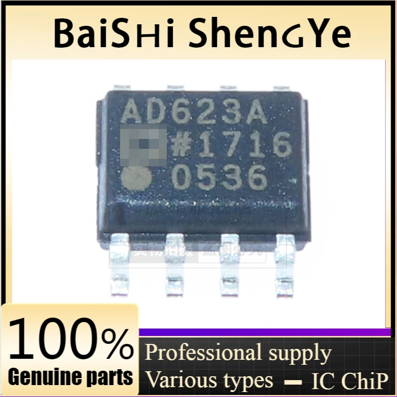 Original genuine AD623ARZ-R7 SOIC-8 single power rail to rail low-cost instrument amplifier chip