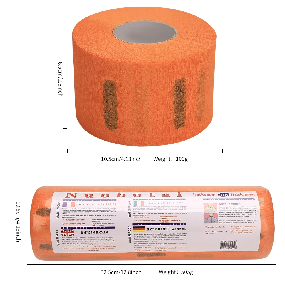 1 And 5rollsPieces Haircut paper Disposable Hairdressing Collar Haircut Cape Covering Neck Paper Roll Apron Accessory Tools