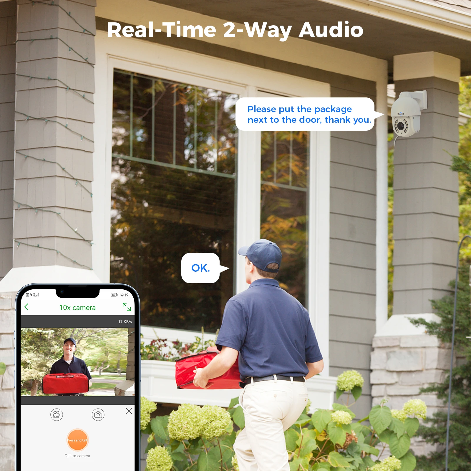 Metal Enterprise 10X Optical ZoomSmart 5MP Night Vision AI Human Detection IP Camera POE