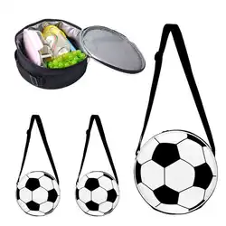 Men Women Lunch Bag Football Soccer Pattern Kids Portable Thermal Food Bags For School Girls Boys Lunch Box Tote