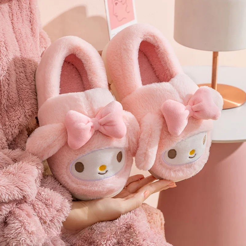 شباشب للأطفال أحذية منزلية قطة قطن كرتونية أحذية شتوية للفتيات دافئة مضادة للانزلاق ناعمة من الأسفل باللون الوردي مقاس الأحذية 17 سم - 26 سم #6