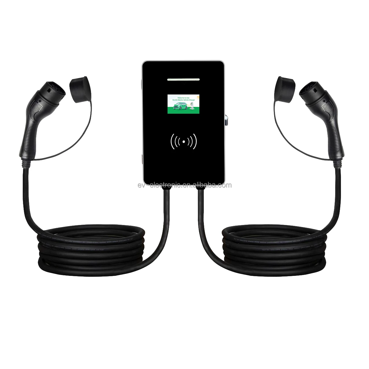 

Ev Charger Ac 22kw 2 Guns Dual Charge Plug 44 KW Charger For Electric Car OCPP 1.6 APP WIFI Charging Station