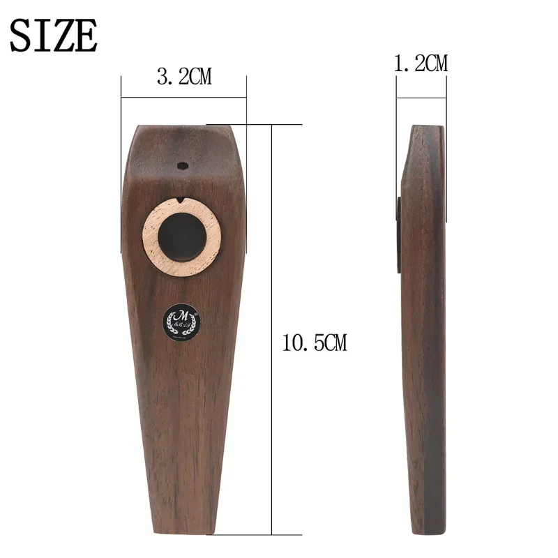 Kazoo in legno leggero portatile per principianti strumento flauto amanti della musica strumento a fiato Design semplice