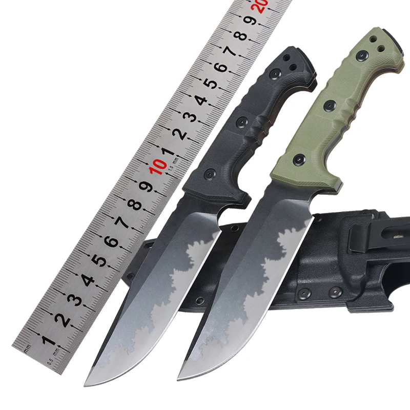 

Tactical knife, fixed blade knife, camping knife, outdoor survival adventure EDC tool knife, jungle hunting knife, 5CR13 steel k