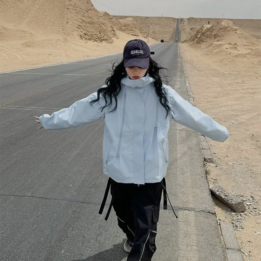 

Женская куртка на хлопковой подкладке, пальто в гонконгском стиле, повседневный бейсбольный костюм с капюшоном, осень-зима, Новое поступление