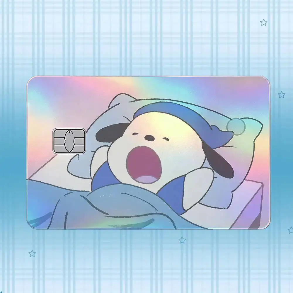 P-Pochacco Laser-Hologramm-Karten-Skin-Aufkleber für Kredit- und Debitkarten – 4 Stück/Set, wasserfester, kratzfester Schutz – Detail 9