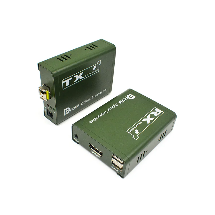 20Km Displayport Fiber KVM Extender over Single Model LC Fiber Optical Cable DP Fiber KVM Transceiver with SFP Module for PC NVR