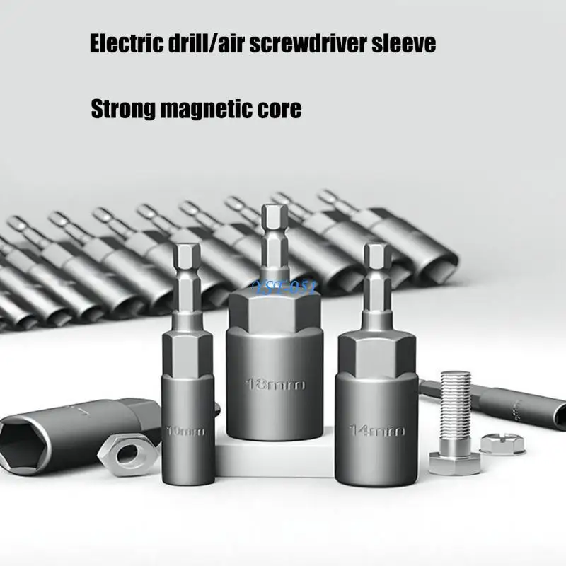 E15A 5.5-14 مللي متر/5.5-19 مللي متر الطاقة رأس المفك مثقاب الخشب أداة مجموعة مفتاح بانة المسمار 1/4 بوصة سائق سداسية مفتاح حامل