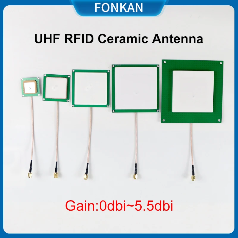 0dbi 1dbi 3dbi 4dbi 5dbi 5.5dbi  UHF RFID Antenna Ceramic Circular Polarization Long Range for UHF RFID Antenna Reader Module