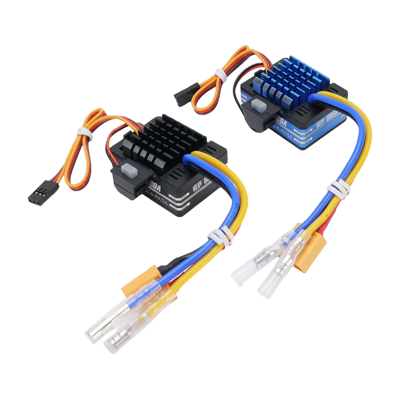 

80A RC Матовый регулятор скорости низкого напряжения ESC T Plug XT60 Plug для 1/10 RC Car RC Boat 540 550 750 Моторы