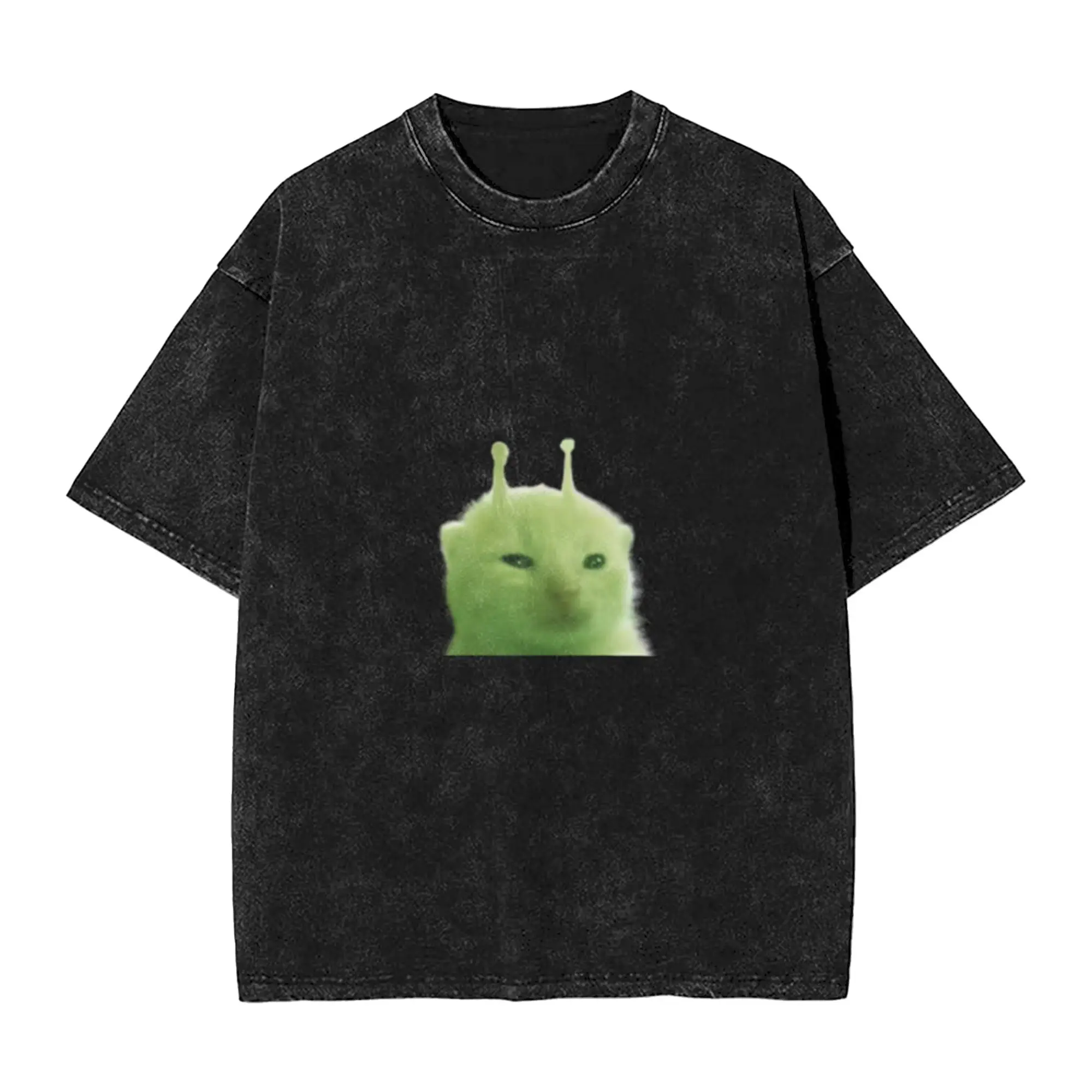 Glorp   The Alien Cat Unique Trendy A Vintage Oversized Cotton Unisex T-Shirts