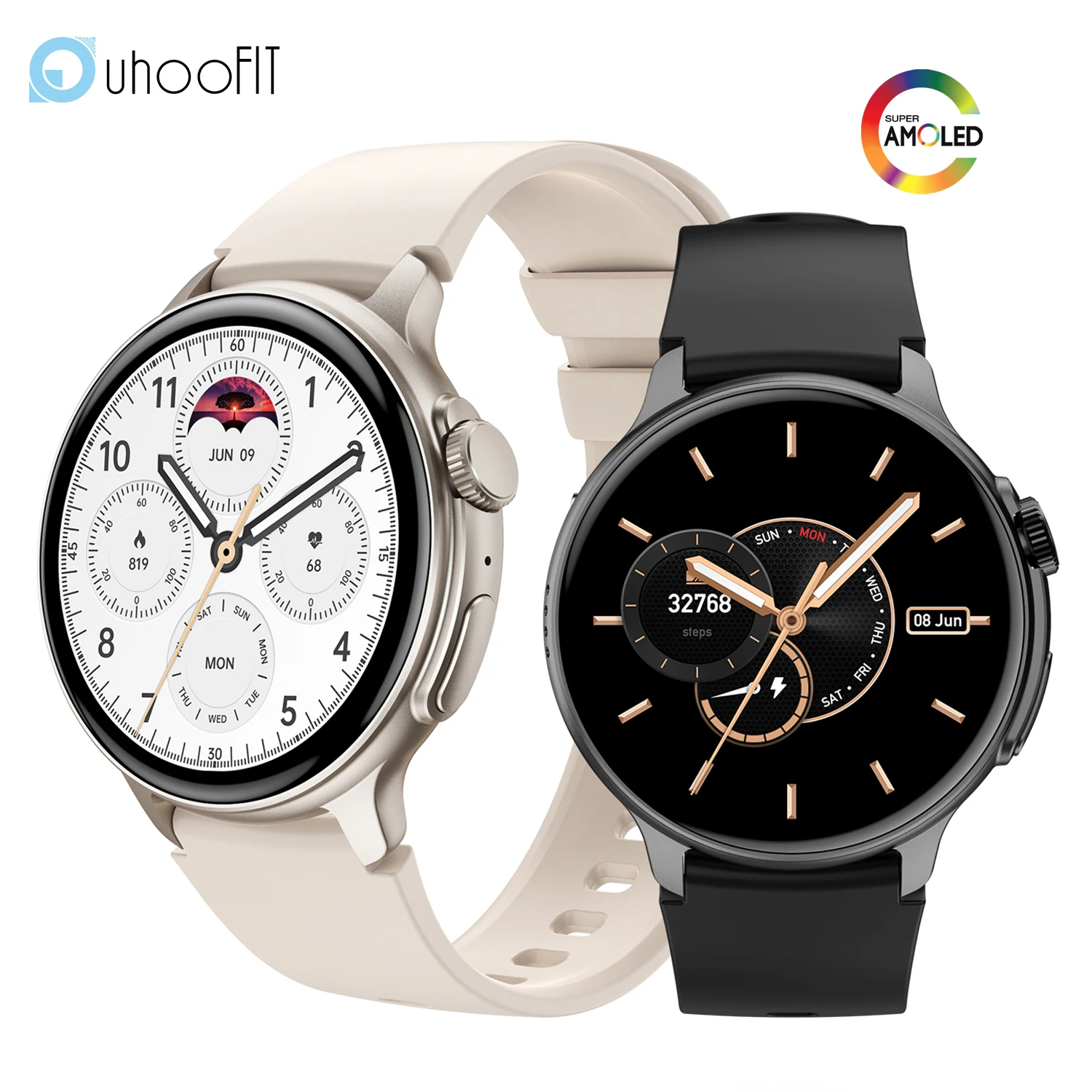 

Smart Watch 1.43" AMOLED HD Screen Sports Heart Rate Bluetooth Call Voice Assistant Custom Dial Waterproof Men Women Smartwatch