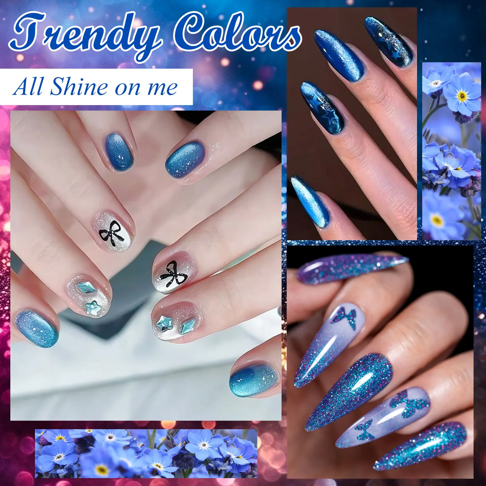 12 قطعة ضوء القمر القط المغناطيسي جيل للأظافر مجموعة تلميع وشملت قاعدة معطف فوقي ، مسمار التمهيدي ديهيدراتور طويلة الأمد هيما الحرة مانيكير #3