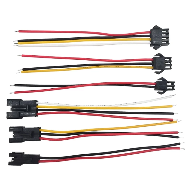 5 par SM2.54 2 3 4 5 6pin SM Męskie i żeńskie złącze LED 2pin/3pin/4pin/5pin 6pin Wire kabel pigtail Wtyczka Długość całkowita 40cm — zdjęcie 3