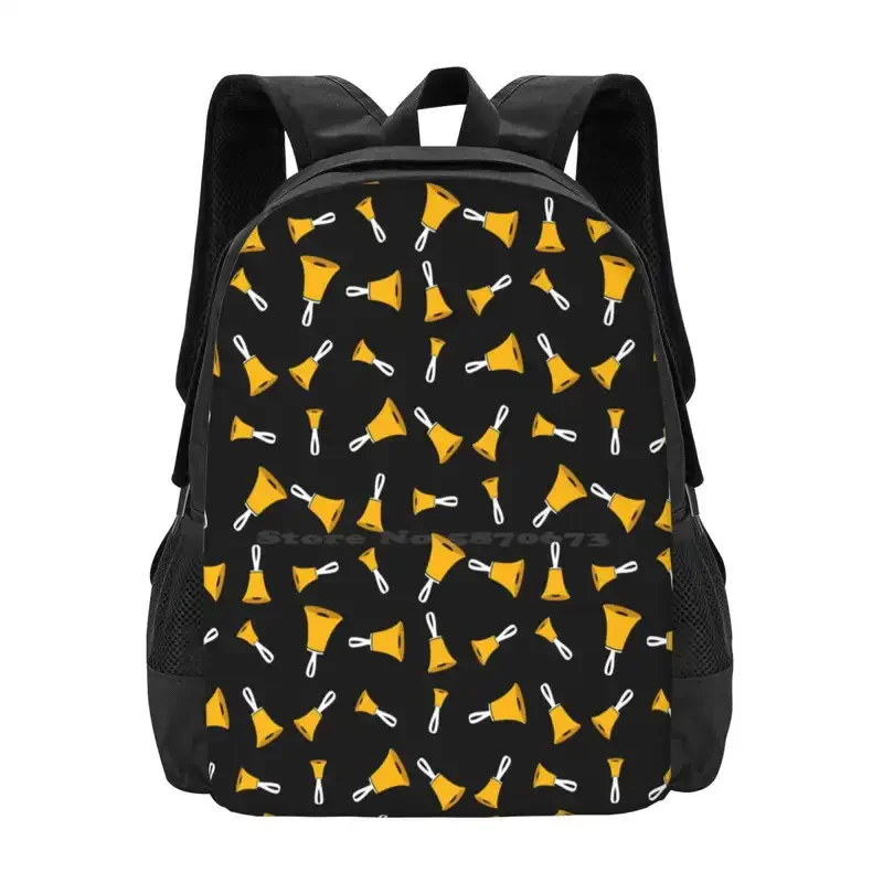 

Scattered Handbells (White Handles) Hot Sale Schoolbag Backpack Fashion Bags Handbell Bronze Yellow Black Metal Ring Choir