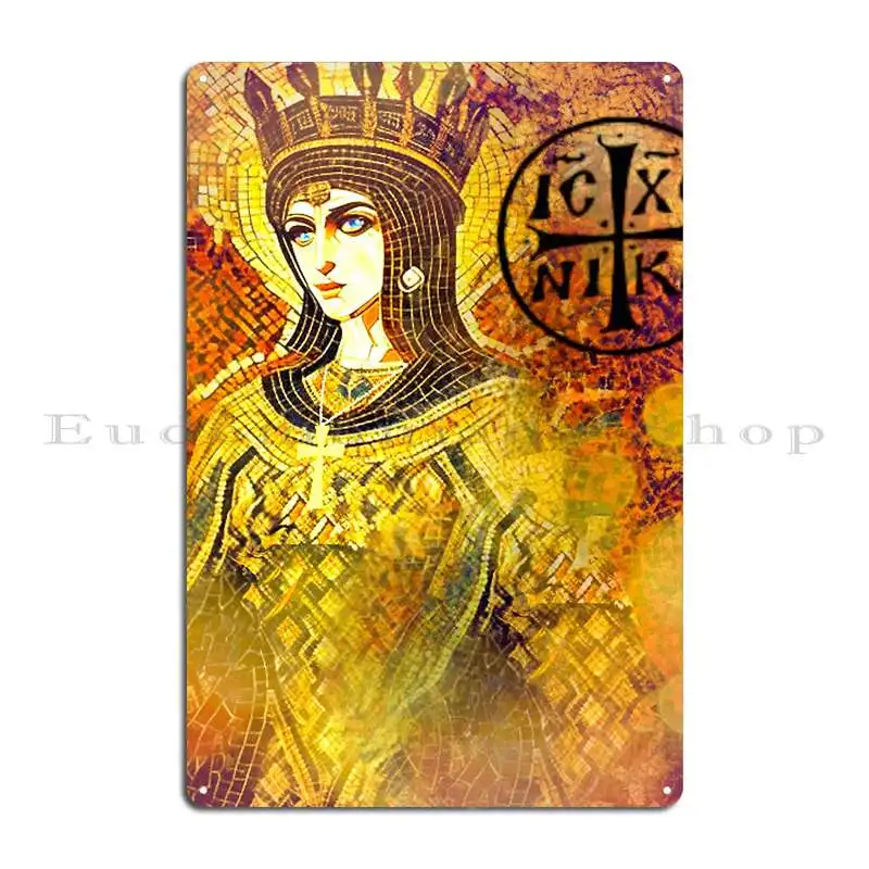 Byzantine Empire Queen Metal Sign Wall Decor Create Customize Pub Wall Mural Tin Sign Poster